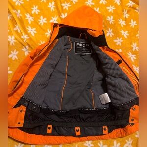 RPZN Canadian ski jacket youth small with powder skirt Orange Kids Jacket